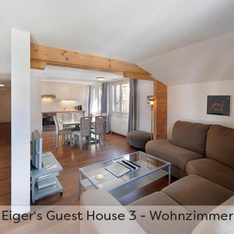 Eiger Guest House - Grindelwald - Apartment mit 3 Schlafzimmern im Dachgeschoss - Chalet Eiger - 10