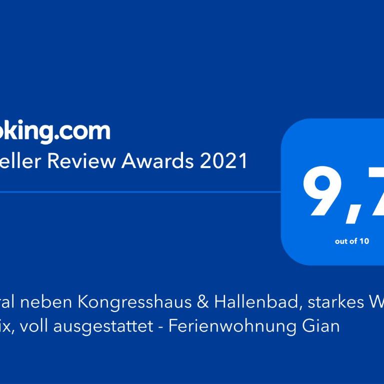 Holiday Apartment Gian - close to the Kongresshaus, the ice hockey stadium, cross-country skiing, the Eau-la-la indoor pool and wellness, large supermarket, 2 bus stops, with an indoor garage and fully equipped - Apartment mit 1 Schlafzimmer - 68