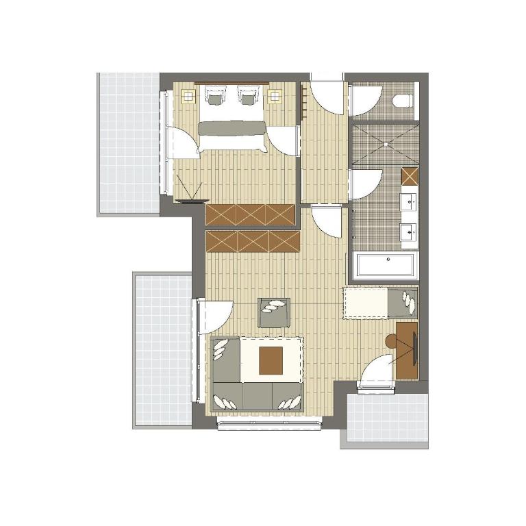 Hotel Stadt Wien - Suite mit 1 Schlafzimmer und Terrasse oder Balkon - 1
