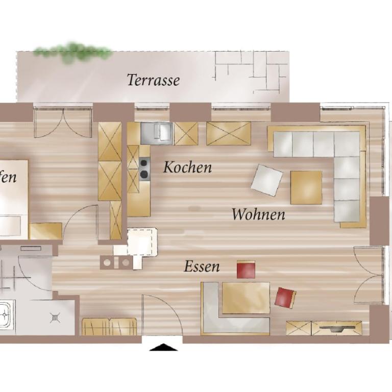 Ferienwohnungen im Rosengarten inkl. Chiemgaukarte - Apartment mit 1 Schlafzimmer - 15