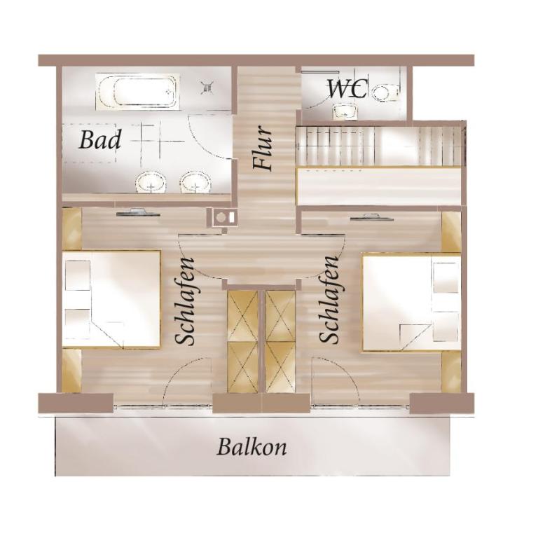 Ferienwohnungen im Rosengarten inkl. Chiemgaukarte - Apartment mit 3 Schlafzimmern - 23