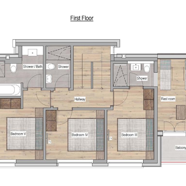 Chalet Black Pearl - Apartment mit 5 Schlafzimmern - 37