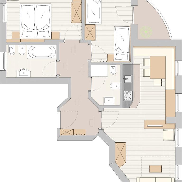 Alpin Sport - Appartamento con 2 Camere da Letto e Balcone - 10
