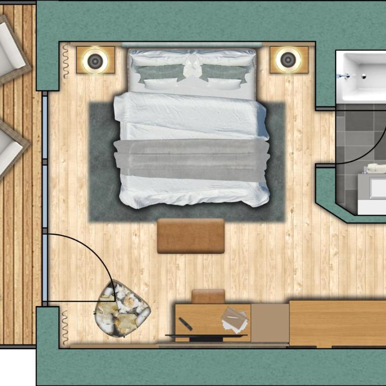 Resort La Ginabelle - Standard Doppelzimmer mit eingeschränktem Matterhornblick - 1