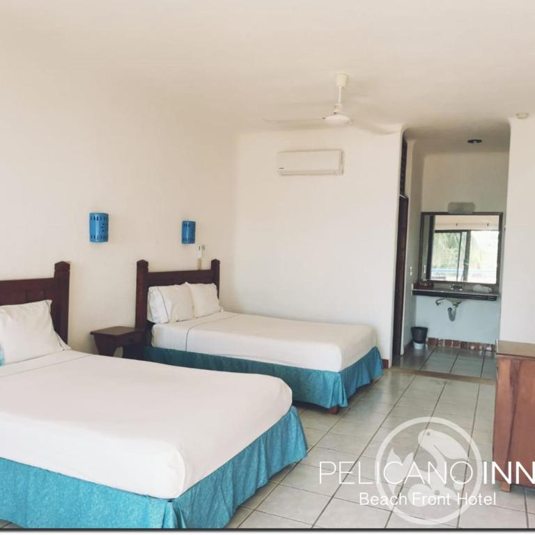 Pelicano Inn Playa del Carmen - Beachfront Hotel - Double Room with Two Double Beds and Sea View - 5