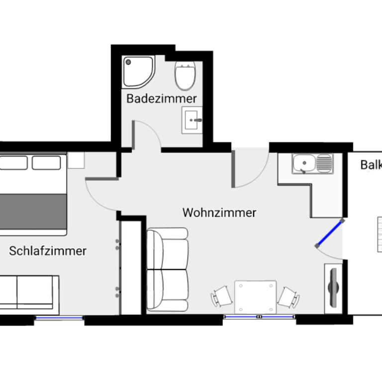 Landhaus Sonneck - Apartment mit 1 Schlafzimmer - 11