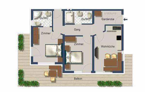 Alpenchalet Zillertal - Apartment mit 2 Schlafzimmern und Balkon - 19