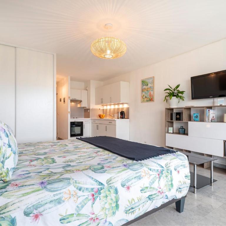 Joli grand appartement terrasse lit 180X200 vue mer 10min plages - Apartment mit 1 Schlafzimmer - 3