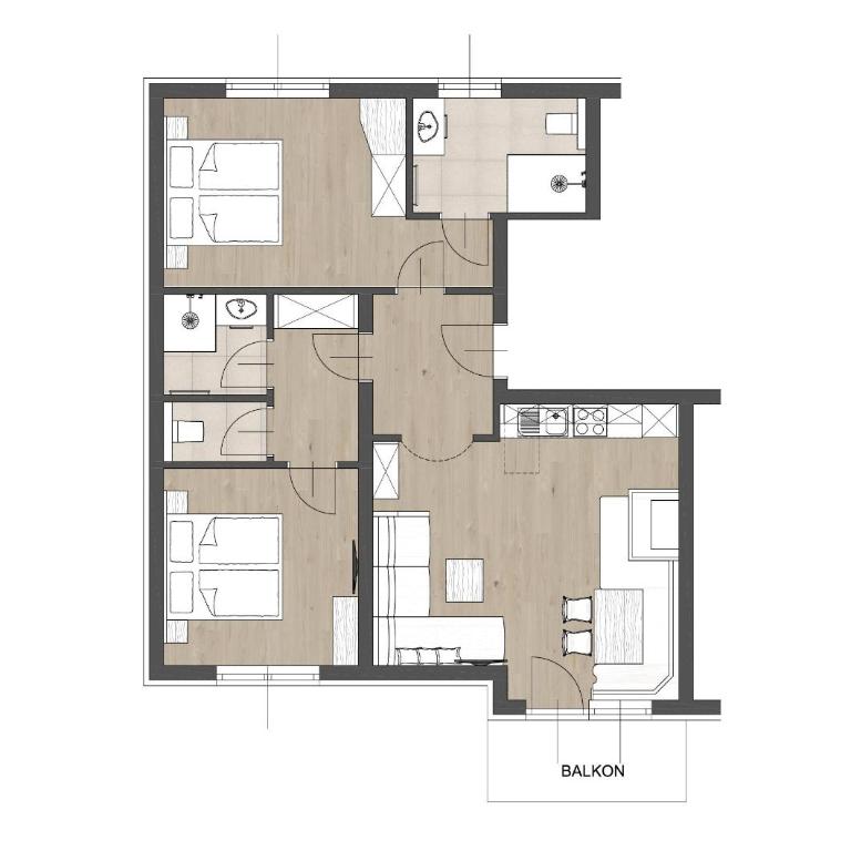 Linharterhof Appartement - Apartment mit 2 Schlafzimmern - 5