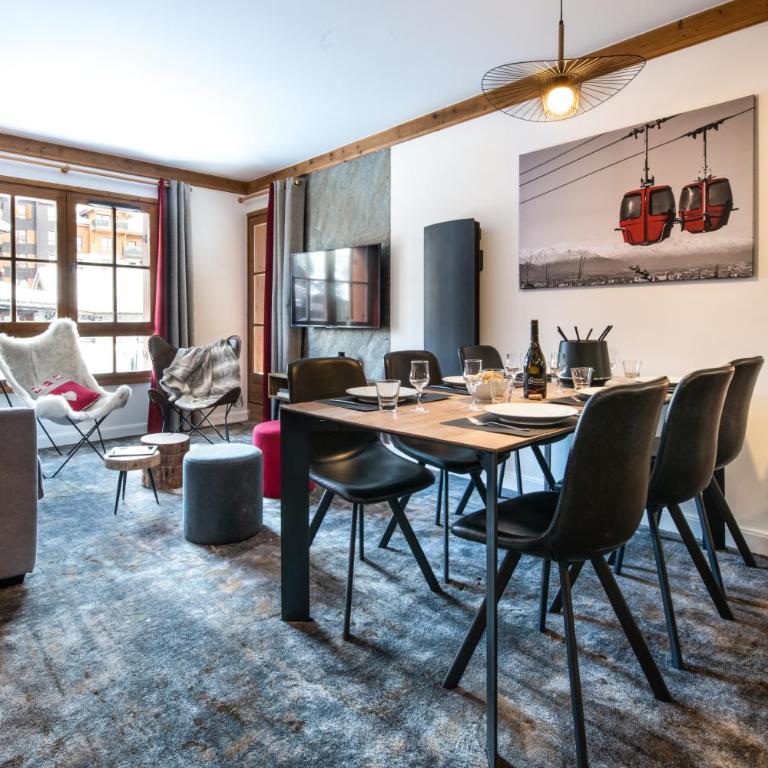 Superbe appart Arc 1950 4/6pers dans résidence hôtelière 5* - Skis aux pieds - Two-Bedroom Deluxe Apartment - 1