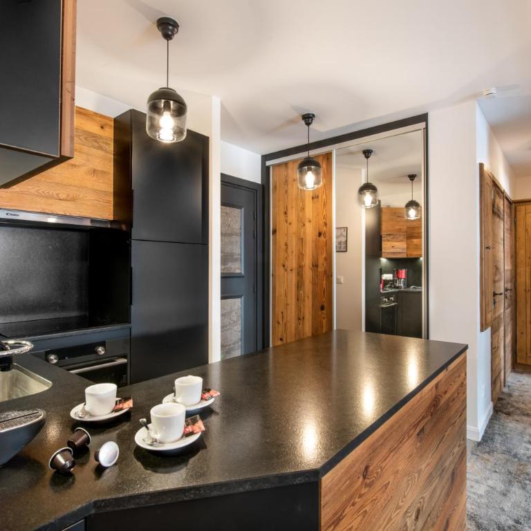 Superbe appart Arc 1950 4/6pers dans résidence hôtelière 5* - Skis aux pieds - Two-Bedroom Deluxe Apartment - 12