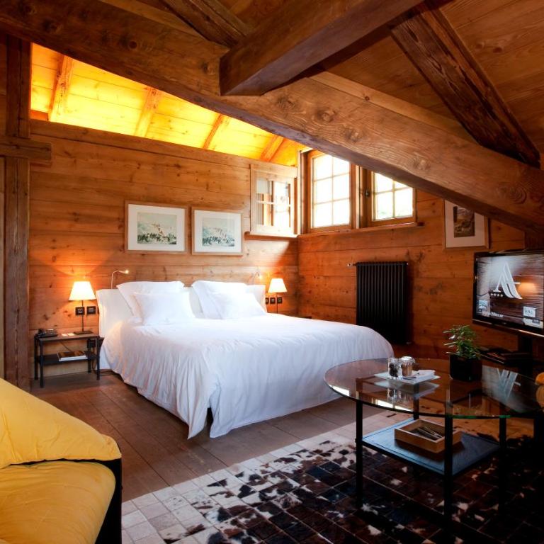 Le Hameau Albert 1er - Relais & Châteaux - Chambre Double ou Lits Jumeaux Prestige avec Cheminée - La Ferme - 1