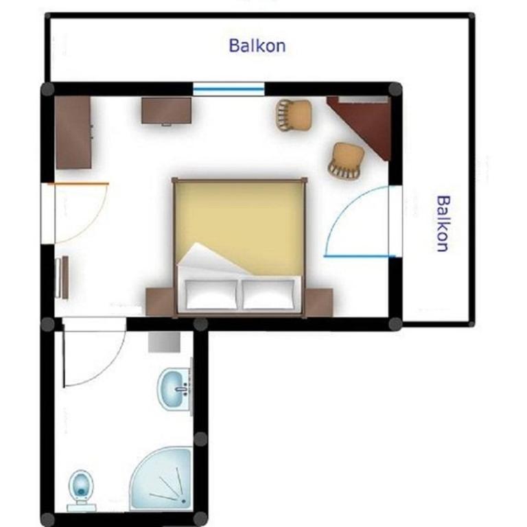 Landhaus Rieding - Doppelzimmer mit Balkon - 1