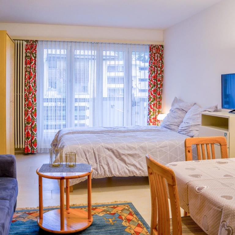 Willkommen-Gemütlich, Balkon, Parkplatz direkt in St Moritz - Apartment mit 1 Schlafzimmer - 1