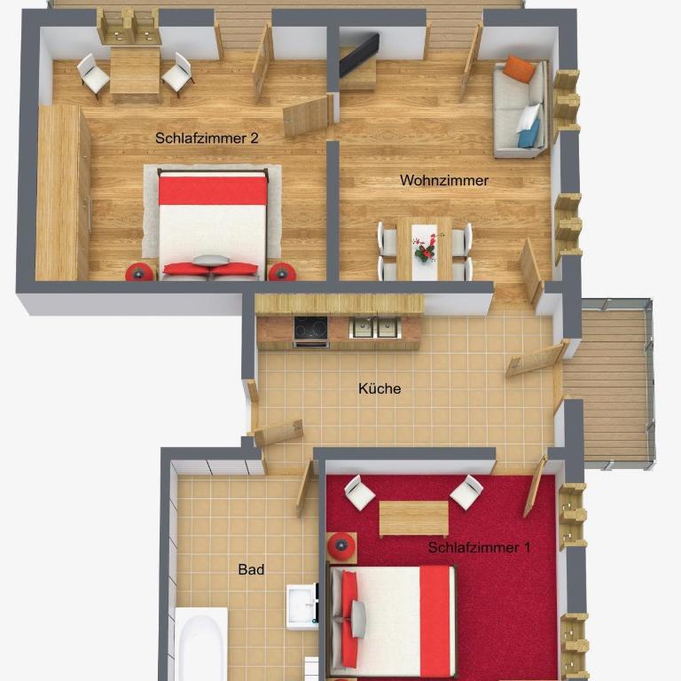 Das Wetterstein - Apartment mit 2 Schlafzimmern - 6