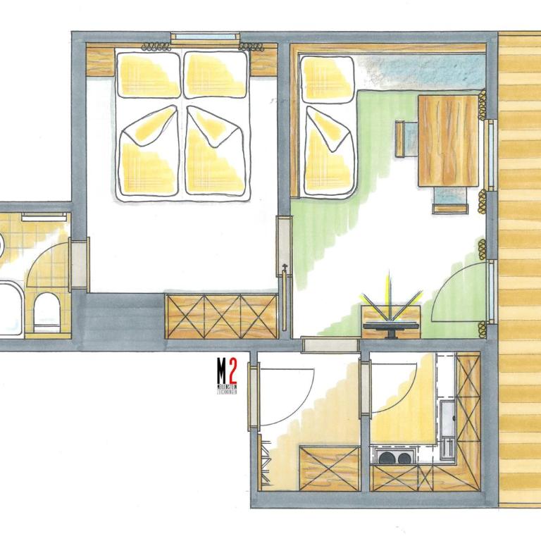 Pension Hinterholzer Apartments und Zimmer - Studio-Apartment mit Balkon - 2