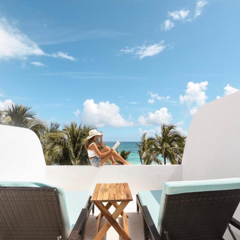 Cabanas Tulum- Beach Hotel & Spa - Alojamiento Azotea - Frente a la playa - 3