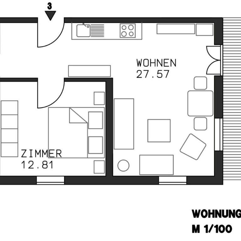 Georg Mayer Haus - Apartment 3 mit 1 Schlafzimmer - 3