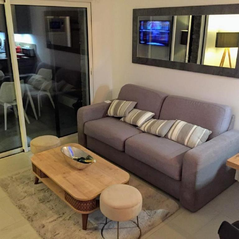 Moderne T2 avec garage ,très calme avec jardin privé et piscine, à 400m du centre ville et des plages, WIFI remise supplémentaire de 10 pourcent pour une location à la semaine - Appartement 1 Chambre - 8
