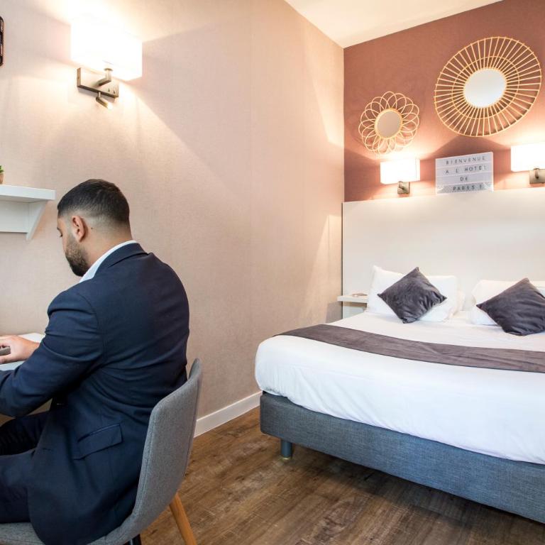 HOTEL DE PARIS MONTPARNASSE - Chambre Double Supérieure avec Baignoire - Vue sur Jardin - 8