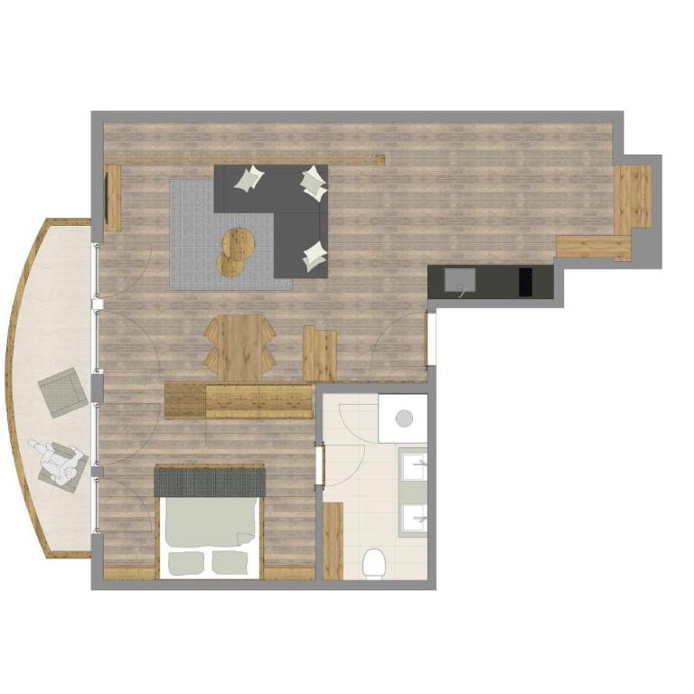 Alperie Ferienhaus - Apartment mit Balkon - 4