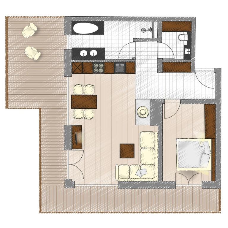 Chalet Hus Hörili - Apartment mit 1 Schlafzimmer - 7