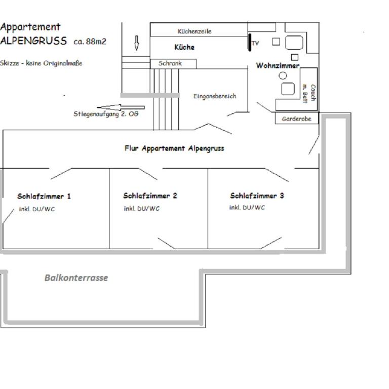 Haus Alpengruß - Apartamento de 2 o 3 dormitorios con balcón - 16