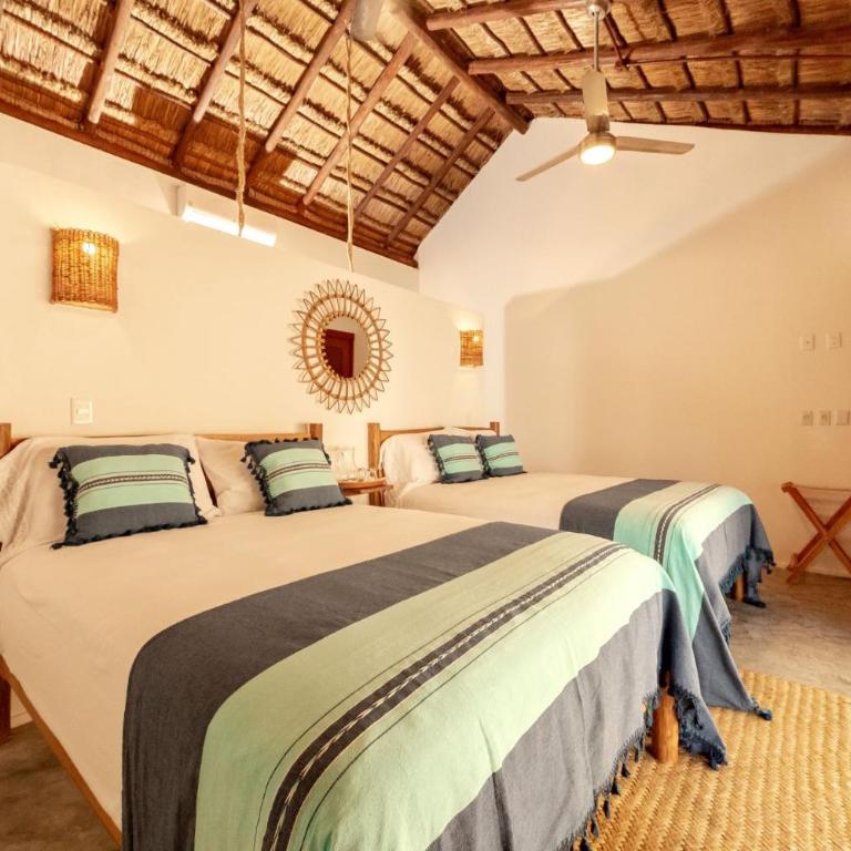 Mimosa Tulum - Habitación Deluxe con 2 camas grandes - 13