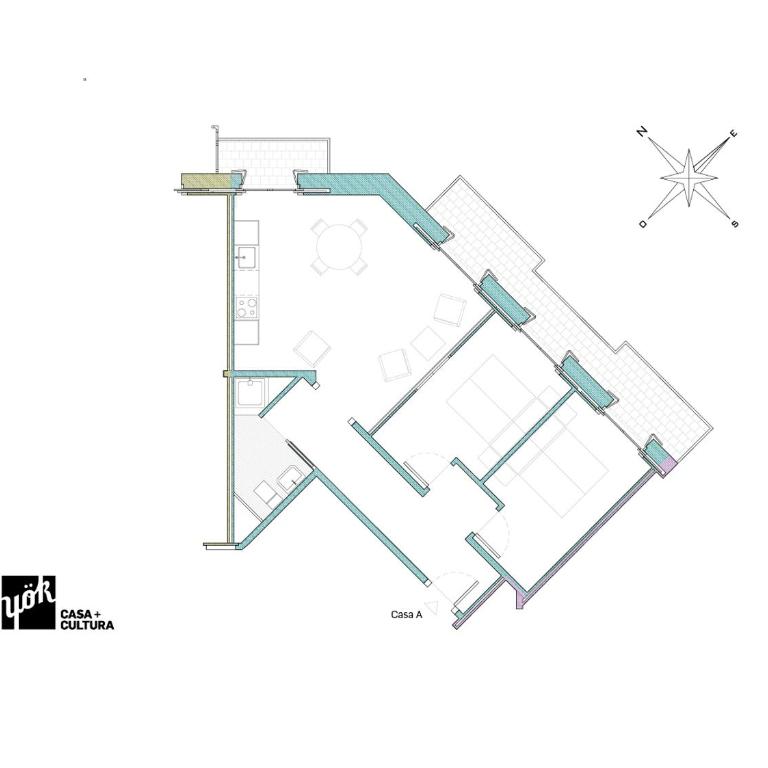 yök Casa Cultura - Two-Bedroom Apartment - A - 10