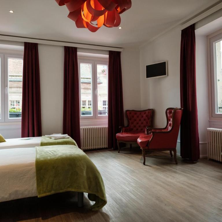 Hôtel du Raisin - Großes Zweibettzimmer - 4