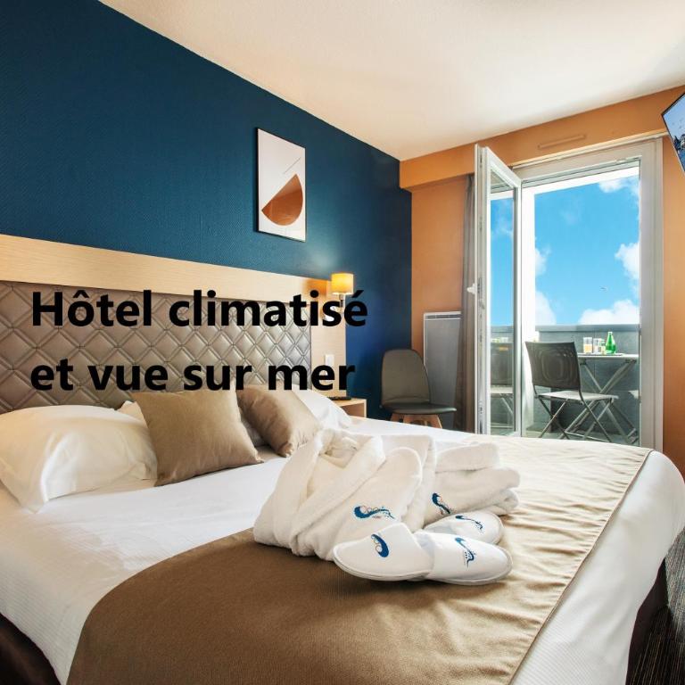Opal'Inn - Chambre Double Deluxe avec Balcon - Vue sur Mer - 1
