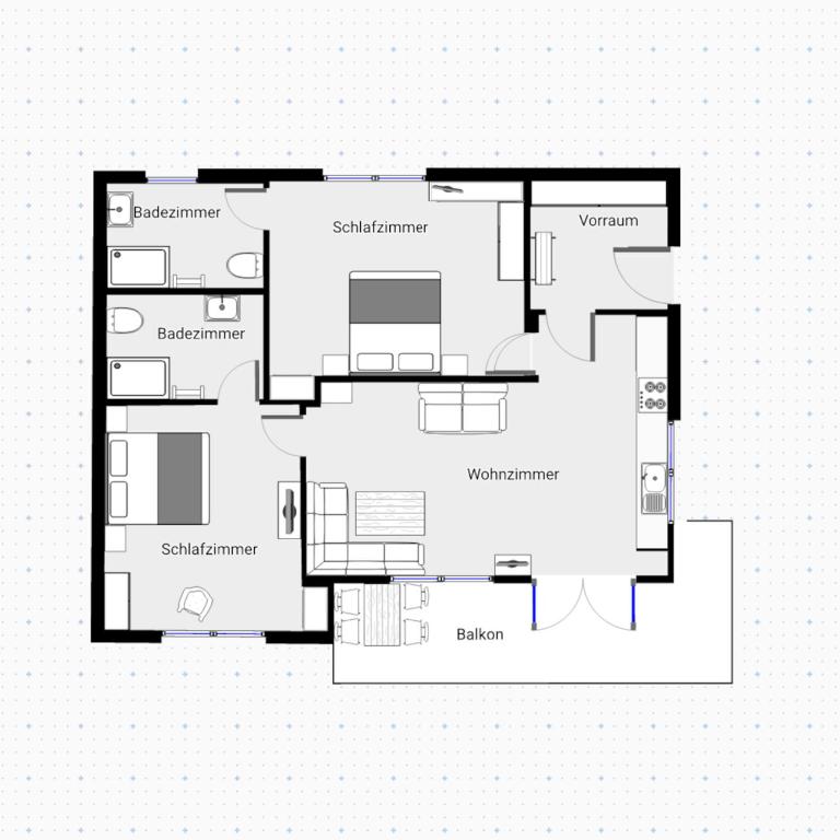 Appartements Gamsblick - Apartment mit 2 Schlafzimmern - 2