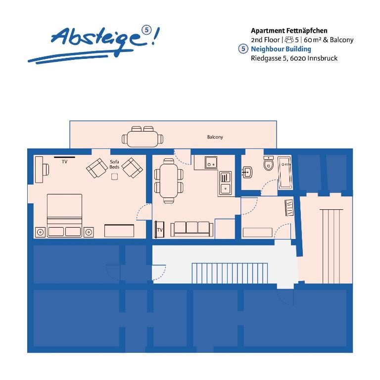 Absteige Innsbruck- Zentrale Ferienapartments - Apartment mit Balkon - 6