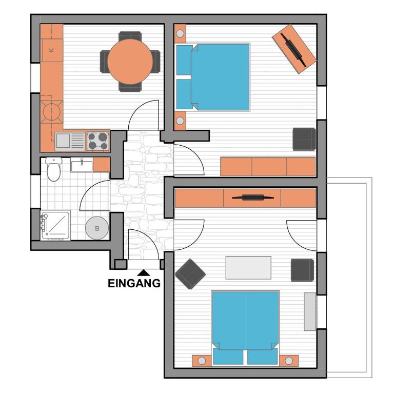 Pension Garni Burgwies ink Nationalpark Sommercard - Apartment mit 2 Schlafzimmern und Balkon 2 - 9