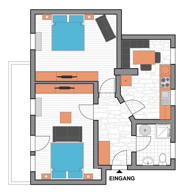 Pension Garni Burgwies ink Nationalpark Sommercard - Apartment mit 2 Schlafzimmern und Balkon 1 - 8