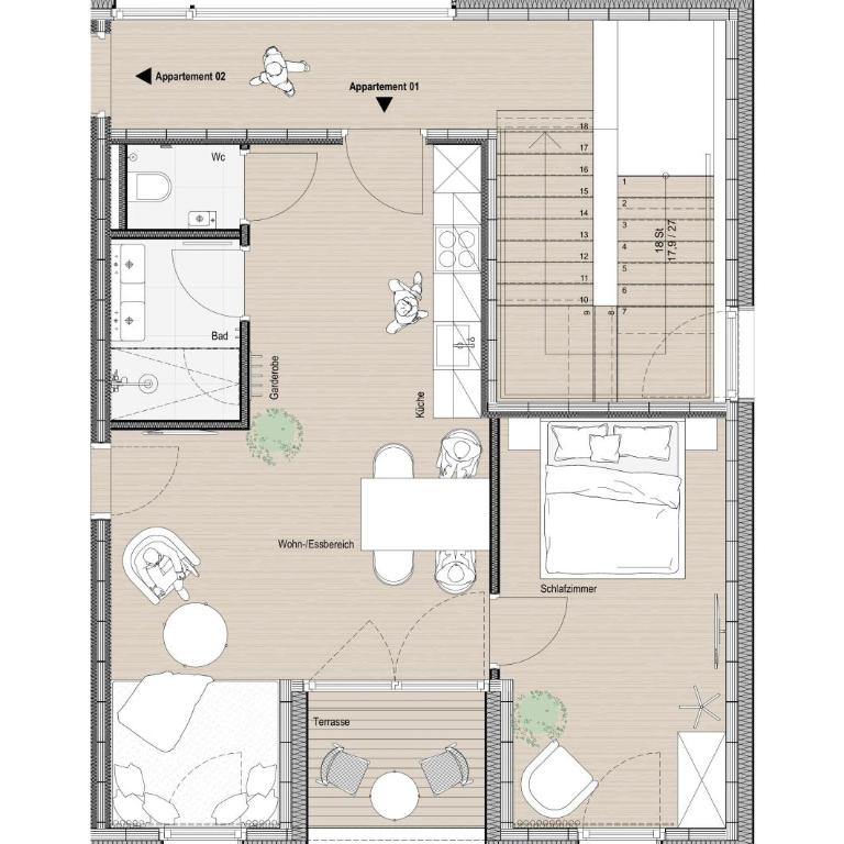 Apart Sport-Stock - Apartment mit 1 Schlafzimmer - 4