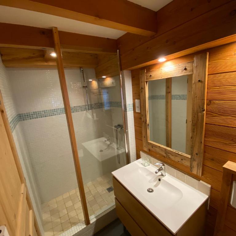 LE PASSE-MONTAGNE Bel appartement avec terrasse dans vieille ferme de montagne rénovée - Two-Bedroom Apartment - 9