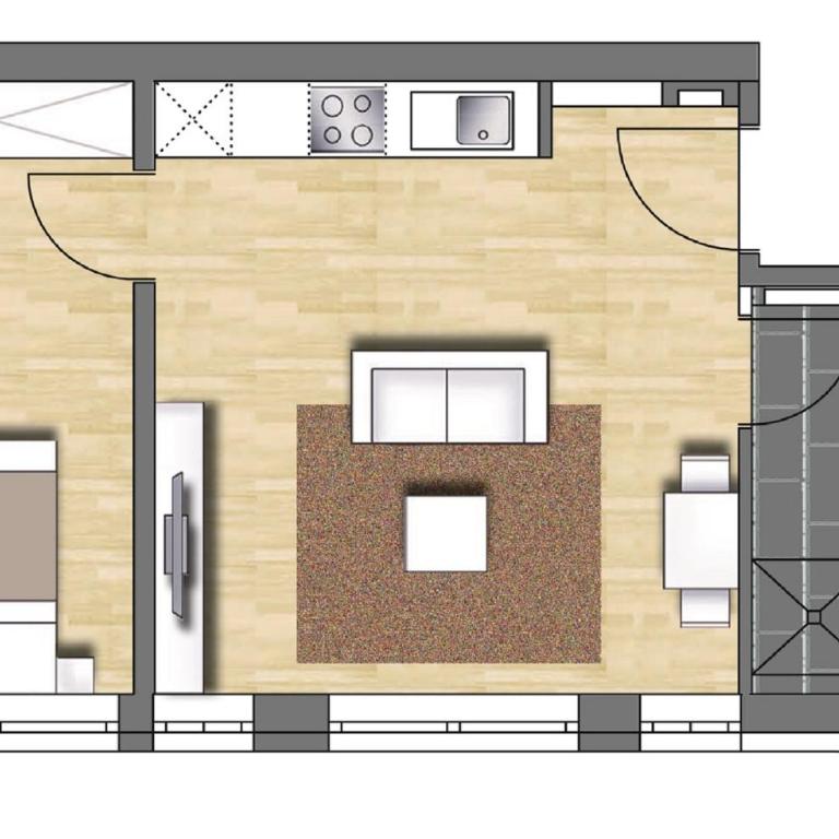 Business Suiten - Standard Apartment mit 1 Schlafzimmer - 4