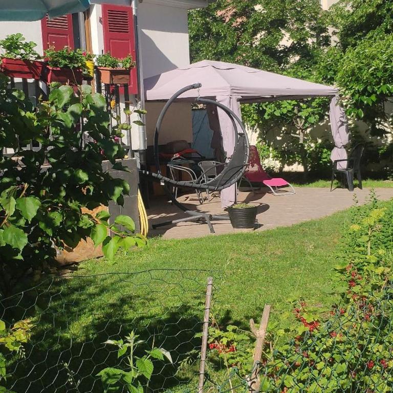 Colmar "Room" chambre privée chez l'habitant,parking voiture devant la maison,garage moto et vélo,petit déjeuner - Chambre Double - Vue sur Jardin - 2