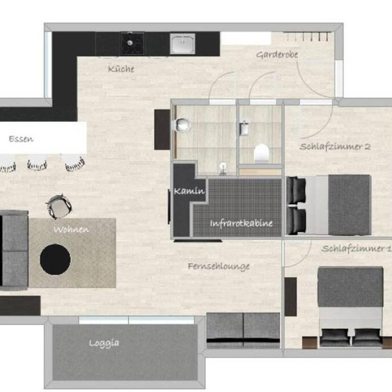 Bergwaldstudio Moderne Ferienwohnung - Apartment mit 2 Schlafzimmern - 6