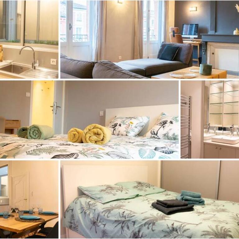 Confort Appartement 110 m² CleanNcosy Toulouse Hypercentre - Three-Bedroom Apartment - 7