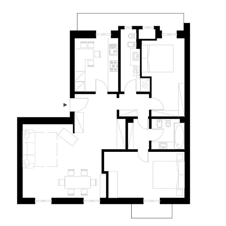 Two-bedroom apartment near Corso Indipendenza - Appartamento Deluxe - 32
