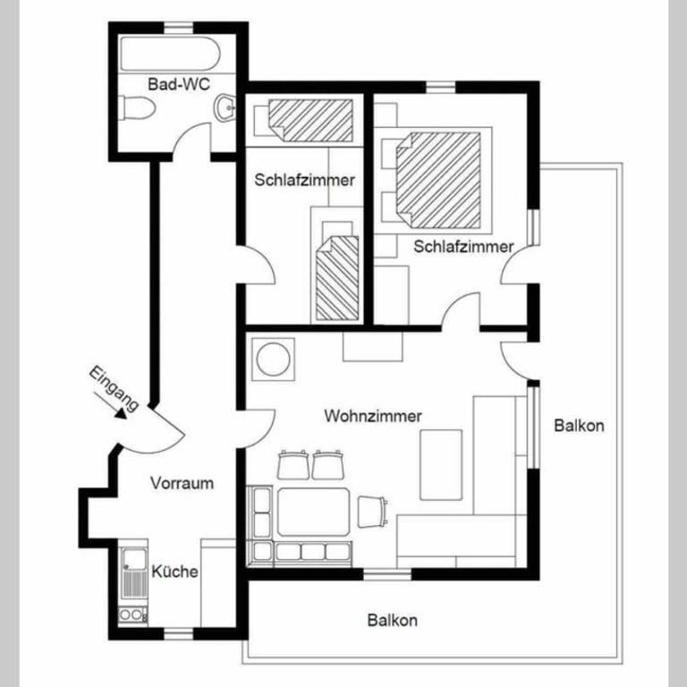 Appartement mit Hüttenflair - Apartment mit 2 Schlafzimmern - 2