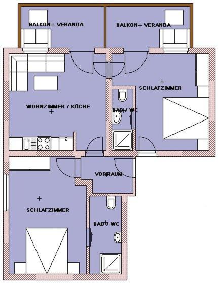 Pension Mozartblick - Apartment mit 2 Schlafzimmern - 10