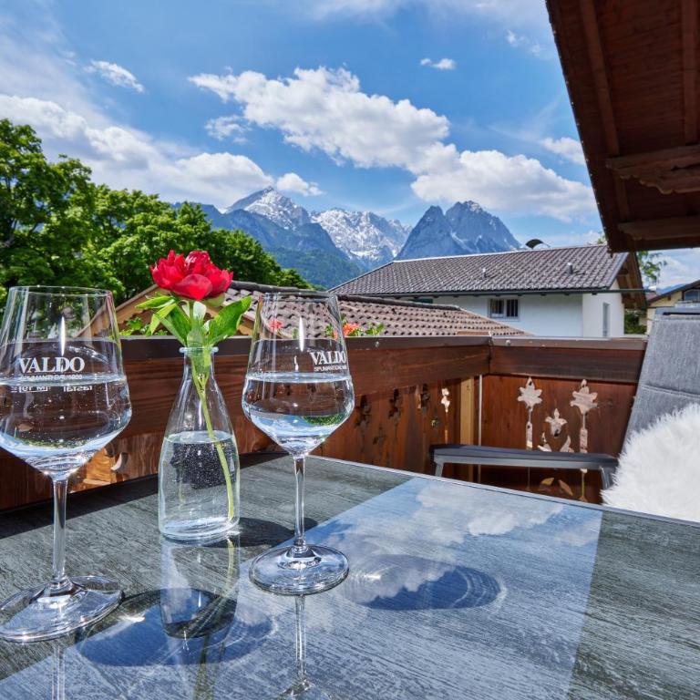 Ferienwohnungen Alpspitzecho - Apartment mit Blick auf die Berge - 15
