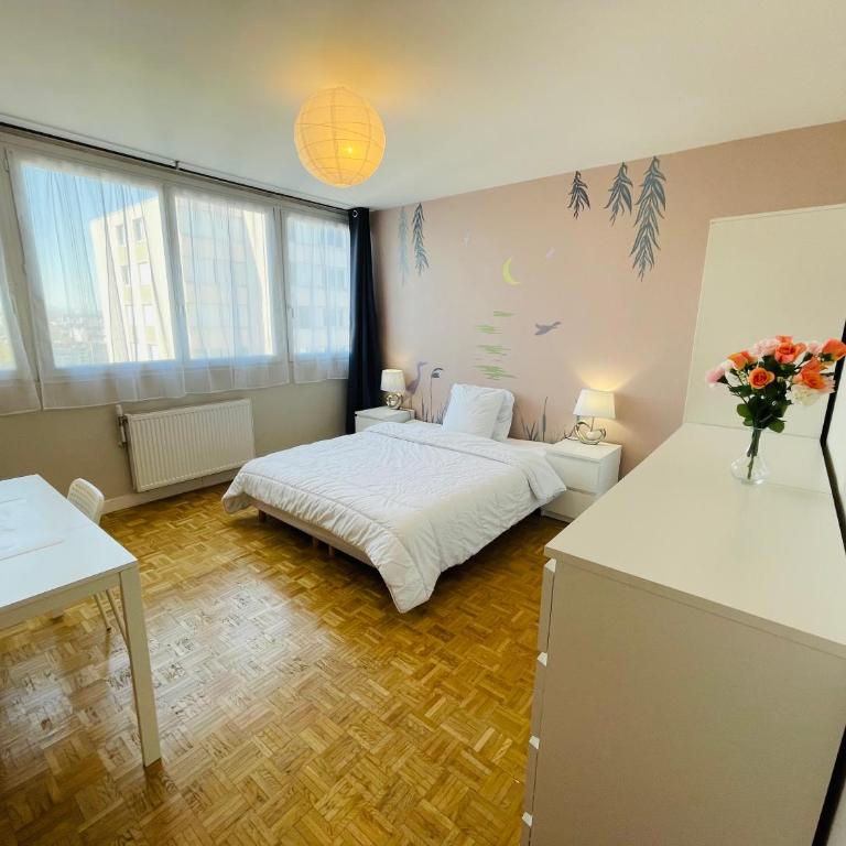Chambre Privée en Colocation Villeurbanne Métro Bonnevay - Chambre Double Deluxe - 18