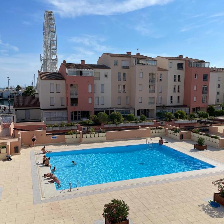 Cap d’Agde Centre port avec parking privé et belle vue port et mer - Apartment mit 1 Schlafzimmer - 16