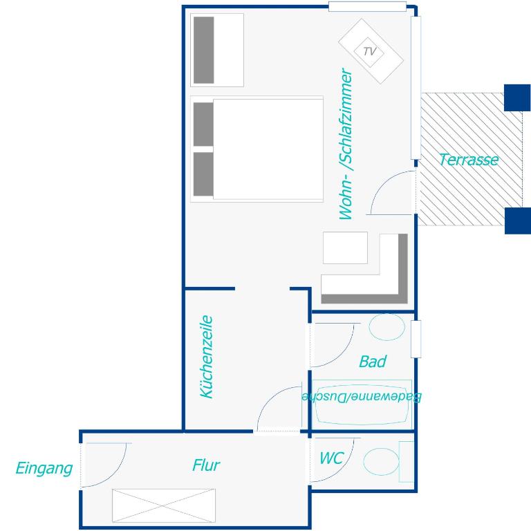 Ferienwohnung Salzburg - Studio mit Terrasse - 2