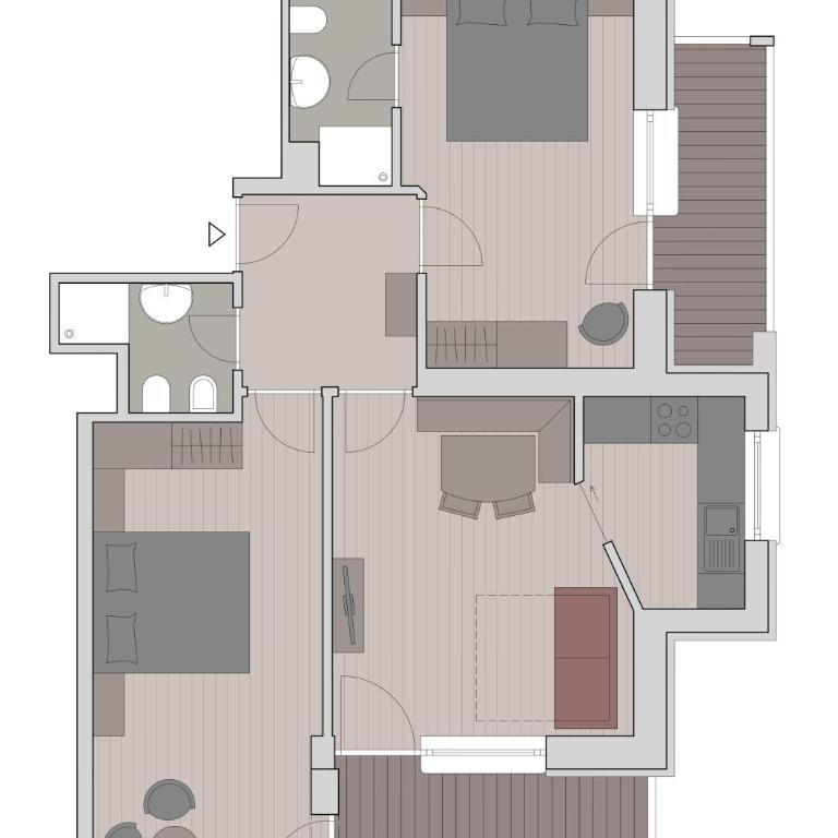 Residence Tombla - Appartamento con 2 Camere da Letto e Balcone - 11