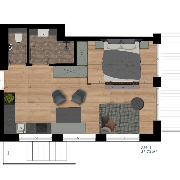 Appartements Perberschlager - Apartment mit Balkon - 1